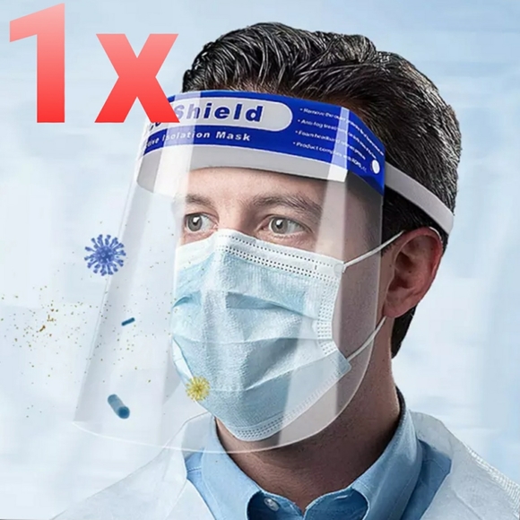 Face shield clear protective mask anti bacterial - Picture 1 of 1